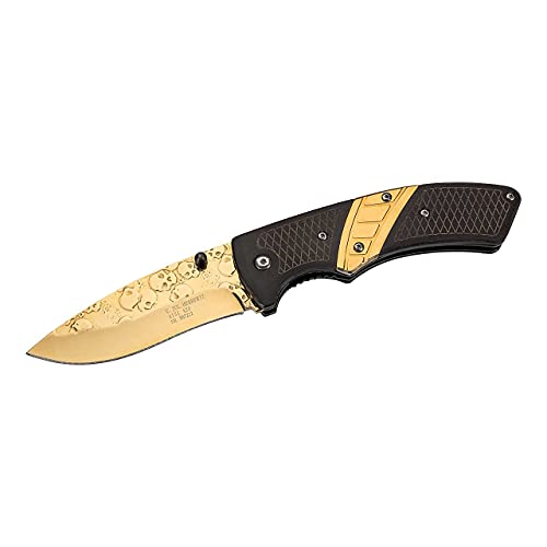 Herbertz Einhandmesser, Stahl 3Cr13Mov, rostfrei, Daumenpins, Liner Lock, goldfarbene Beschichtung, Kunststoffschalen, hochwertiges Klappmesser, scharfes Taschenmesser Herbertz Einhandmesser, Stahl 3Cr13Mov, rostfrei, Daumenpins, Liner Lock, goldfarbene Beschichtung, Kunststoffschalen, hochwertiges Klappmesser, scharfes Taschenmesser von Herbertz
