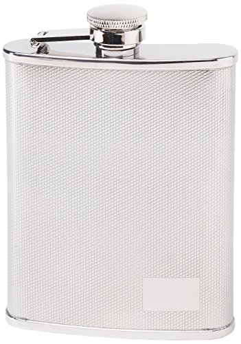 Herbertz Taschenflasche - Edelstahl - 177 ml - spiegelpoliert - gesicherter Schraubverschluss - Monogramm Fläche Herbertz Taschenflasche - Edelstahl - 177 ml - spiegelpoliert - gesicherter Schraubverschluss - Monogramm Fläche von Herbertz