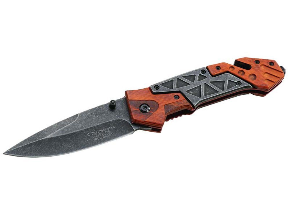 Herbertz Taschenmesser Herbertz Rettungsmesser, rote Pakkaholzschalen Herbertz Taschenmesser Herbertz Rettungsmesser, rote Pakkaholzschalen von Herbertz