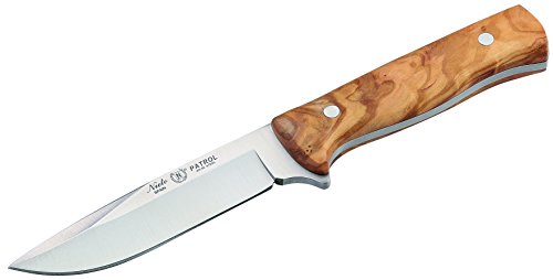 Nieto Unisex – Erwachsene Messer Gürtelmesser Patrol Full Tang Olivenholz Griffschalen Gesamtlänge: 22.7cm, Braun, 22,7 cm von Herbertz