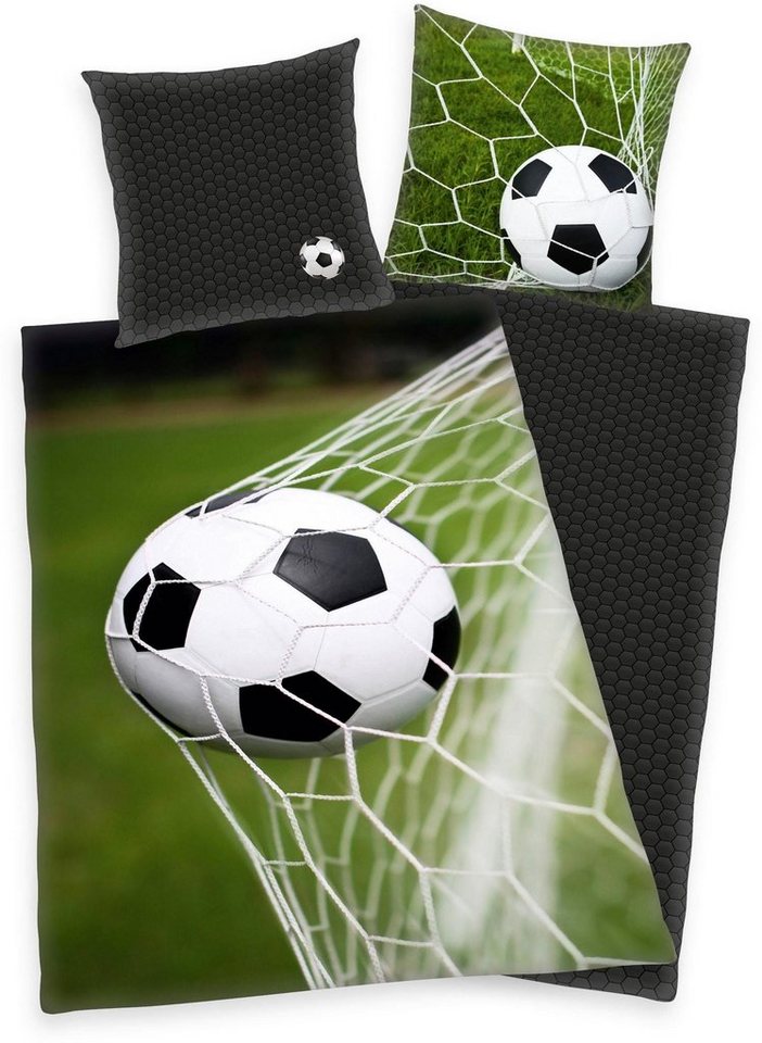 Herding Wendebettwäsche Fußball, Renforcé, 2 teilig, mit Ball im Netz Herding Wendebettwäsche Fußball, Renforcé, 2 teilig, mit Ball im Netz von Herding