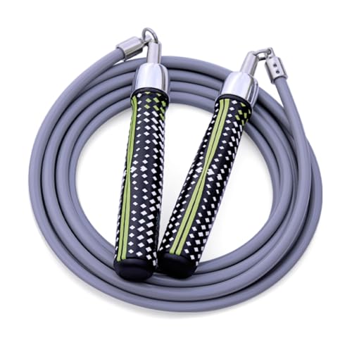 Hererope Gewichtetes Springseil für Damen und Herren, 0,5 kg, mit Kugellager, rutschfester Griff, langlebiges Stahlseil, schweres Springseil für Fitness, hochintensives Krafttraining, Crossfit von Hererope