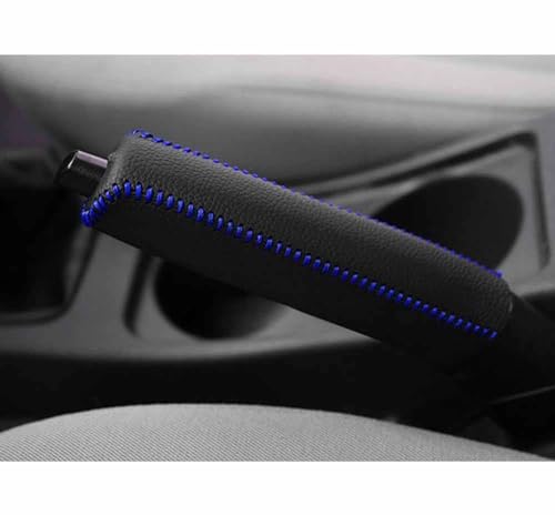 Auto Handbremsen-Abdeckung für Mazda CX-5 CX5 2.Gen 1.Gen KF KE 2015-2024, Handbremsengriffe SchutzhüLle Rutschfest Handbremse Griff Abdeckung Protector ZubehöR,C/Black Blue Line von HerfsT