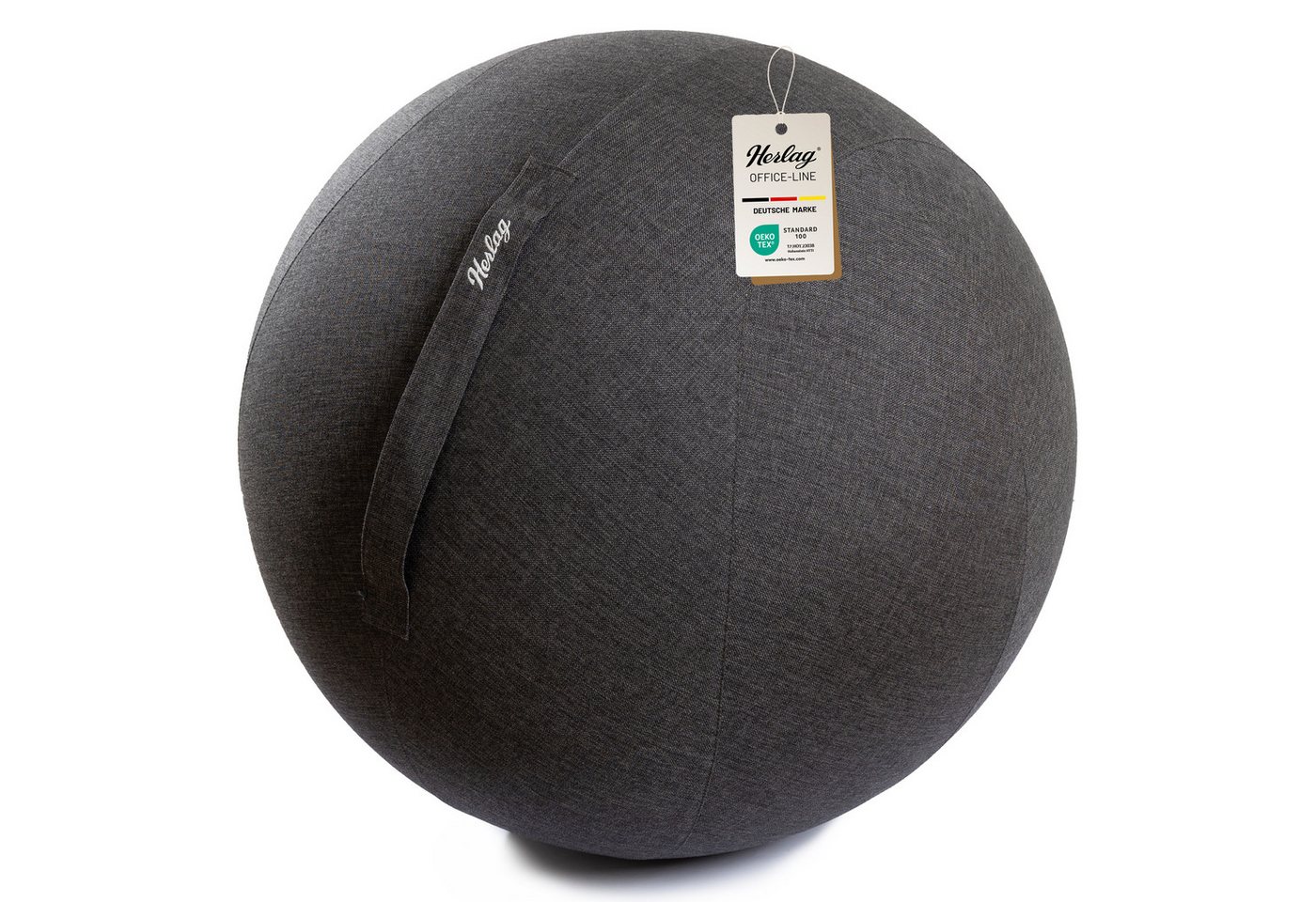 Herlag Sitzball Office Ball, Ø65cm, Anti-Burst, Körpergrößen 160-185cm, Büro, Waschbar, Anthrazit Herlag Sitzball Office Ball, Ø65cm, Anti-Burst, Körpergrößen 160-185cm, Büro, Waschbar, Anthrazit von Herlag
