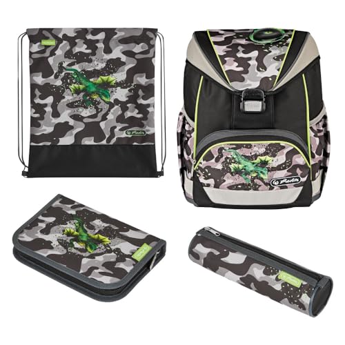 Herlitz Schulranzen UltraLight Plus Camo Dragon, 16 l Herlitz Schulranzen UltraLight Plus Camo Dragon, 16 l von Herlitz