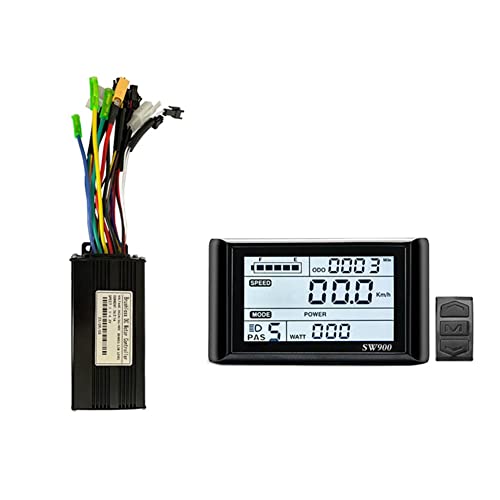 Hermosiey 24V 36V 48V 500W 750W Brushless 26A Controller Gasbremse Kit mit LED SW900 Display E-Bike Teile von Hermosiey