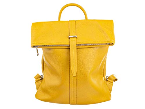 Vera Pelle Rucksack Daypack Echtleder aus Italien ca. 13,6 L, gelb Vera Pelle Rucksack Daypack Echtleder aus Italien ca. 13,6 L, gelb von Hernan