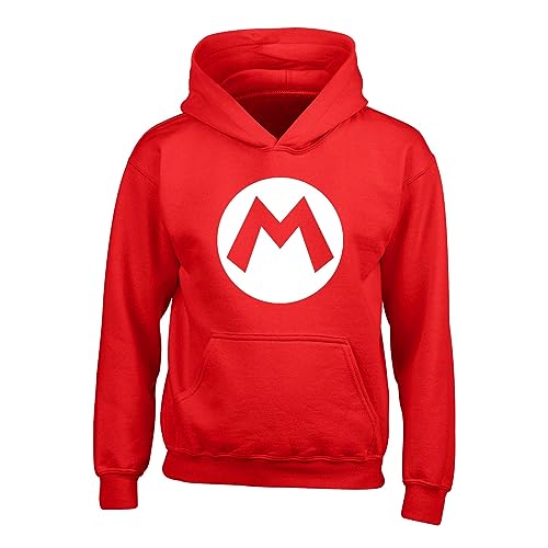 Super Mario Unisex Sweater mit Kapuze Badge Rot Super Mario Unisex Sweater mit Kapuze Badge Rot von Heroes Inc.
