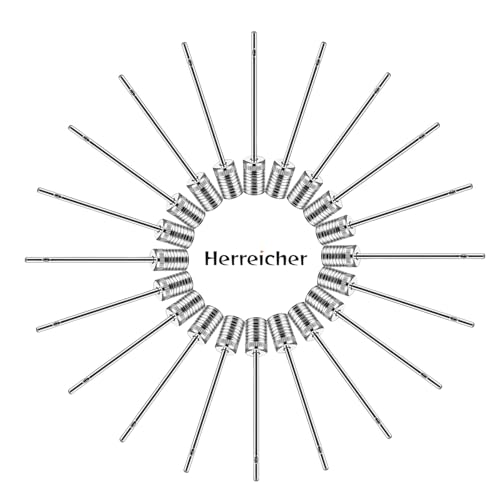 Herreicher Ballpumpe Nadeln Luftpumpennadeln 20Stück - Silber Ballpumpe Aufsatz Ballpumpennadel aus Edelstahl Ideal zum Aufblasen für Alle Ballsportarten Fußball/Basketball/Volleyball/Rugbyball uzw. von Herreicher