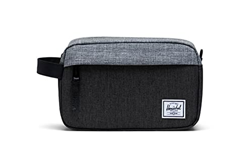 Herschel Supply Unisex Chapter Toiletry Kit, Schwarz Crosshatch/Schwarz/Raven Crosshatch, Einheitsgröße, Zubehör von Herschel