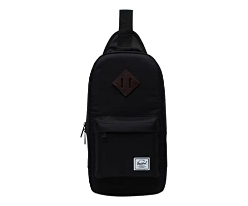 HERSCHEL 10728-05634 Heritage Shoulder Bag Black/Chicory Coffee Unisex - Erwachsene New ERA Einheitsgröße, Schwarz/Chicory Coffee, Tasche von Herschel