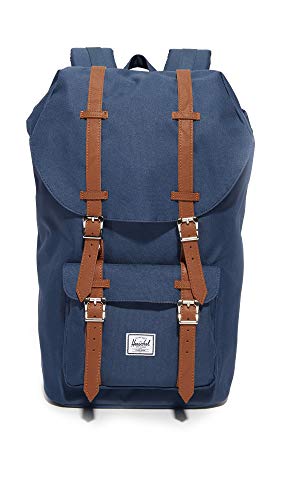 Little America Backpack, Navy/Tan Synthetic Leather Backpack, Einheitsgröße von Herschel