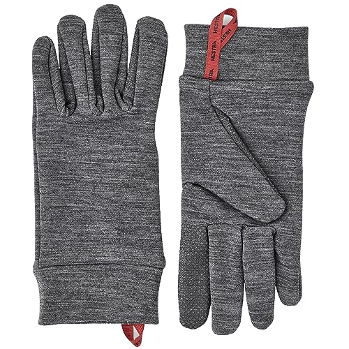 Hestra Touchscreen-Handschuhe: Touch Point Warm Wool Liner Base Layer Run Wandern Ski Grau 7 von HESTRA