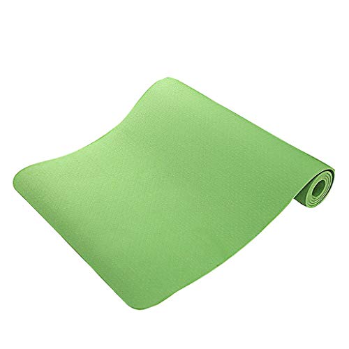 Hetangyuese Gymnastikmatte, Yogamatte Yogamatte Gepolstert & rutschfest f黵 Fitness Pilates & Gymnastik mit Tragegurt - Ma遝 183cm L鋘ge 61cm Breite 0.6cm Dicke (Gr黱) von Hetangyuese