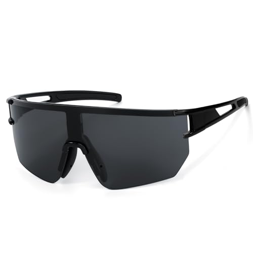 Heveer Fahrradbrille Sonnenbrille Herren Polarisierte Sportbrille UV400 Rahmenlose Schutzbrille für Reiten Laufen Sport im Freien Grau Heveer Fahrradbrille Sonnenbrille Herren Polarisierte Sportbrille UV400 Rahmenlose Schutzbrille für Reiten Laufen Sport im Freien Grau von Heveer