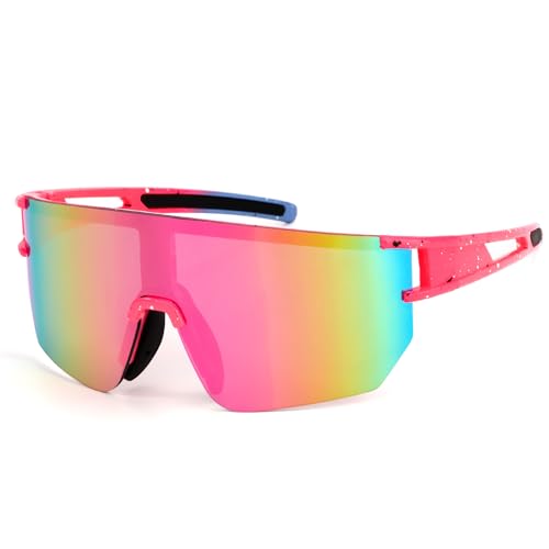 Heveer Fahrradbrille Sonnenbrille Herren Polarisierte Sportbrille UV400 Rahmenlose Schutzbrille für Reiten Laufen Sport im Freien Rosa Heveer Fahrradbrille Sonnenbrille Herren Polarisierte Sportbrille UV400 Rahmenlose Schutzbrille für Reiten Laufen Sport im Freien Rosa von Heveer
