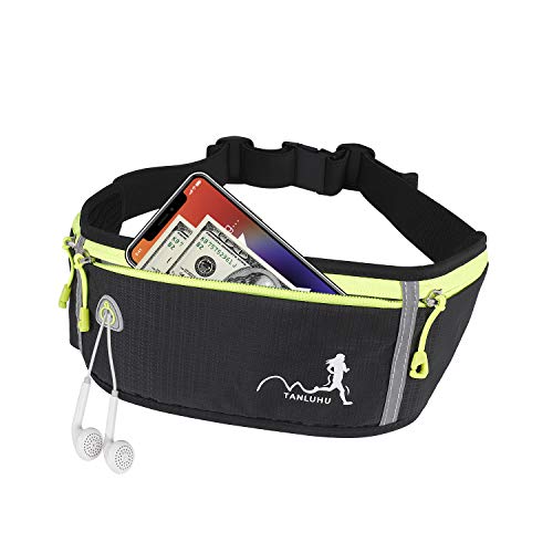 Hüfttasche Sport wasserdichte Gürteltasche Laufgürtel für Handy mit Kopfhörerloch Reflexstreifen Für Outdoor Joggen Laufen Fitness Hüfttasche Sport wasserdichte Gürteltasche Laufgürtel für Handy mit Kopfhörerloch Reflexstreifen Für Outdoor Joggen Laufen Fitness von Heveer