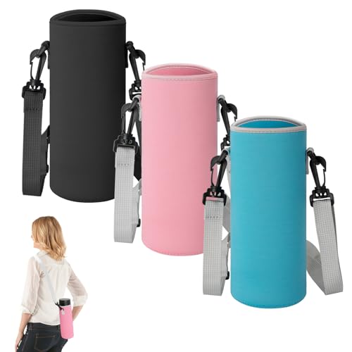 Heveer Wasserflaschenhülle 500 ml Tragbares Tragetasche für Wasserflaschen mit Verstellbarem Schultergurt für Camping Wandern Radfahren 3 Stück Heveer Wasserflaschenhülle 500 ml Tragbares Tragetasche für Wasserflaschen mit Verstellbarem Schultergurt für Camping Wandern Radfahren 3 Stück von Heveer