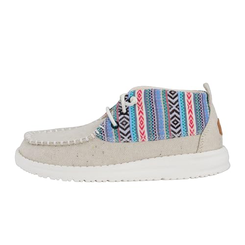 Hey Dude Unisex – Erwachsene Wendy Mid Y Boho Crafted, Hellgrau/Mehrfarbig, J4 von Hey Dude