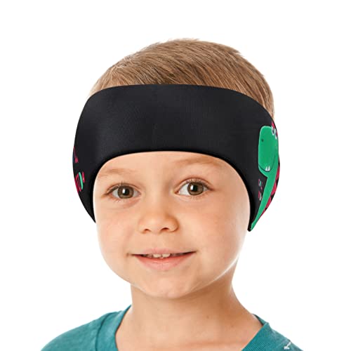 HeySplash Schwimm Stirnband Kinder, Ohrenschutz Schwimmen Kinder Neopren Stirnband mit Hohe Elastizität & Klettverschluss, Schwimmstirnbänder Kinder Wasserdicht Schwimmen Surfen Baden - M, Schwarz von HeySplash