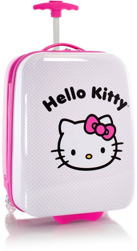 Heys Kinderkoffer Hello Kitty rosa, 46 cm, 2 Rollen, Kindertrolley Handgepäck-Koffer mit Quick-Release-Trolley-Griffsystem von Heys