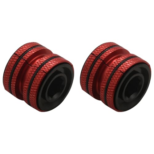 Hfourhnik 2X Aluminium Legierung Fahrrad Fahrrad Headset Expander Plug für 28,6 mm 1 1/8 Gabelschaft Carbon Renn Rad Headsets Stecker Rot von Hfourhnik