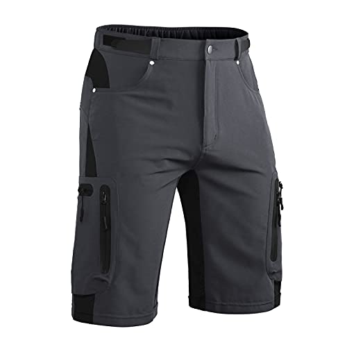 Hiauspor Kurze Hosen Herren, Leichte Wanderhose Atmungsaktiv Schnelltrocknen Cargo Bermuda Shorts Elastische Radlerhose MTB Fahrradhose Outdoorhose Sport Radhose Sommer mit 6 Taschen (Dunkelgrau, XXL) Hiauspor Kurze Hosen Herren, Leichte Wanderhose Atmungsaktiv Schnelltrocknen Cargo Bermuda Shorts Elastische Radlerhose MTB Fahrradhose Outdoorhose Sport Radhose Sommer mit 6 Taschen (Dunkelgrau, XXL) von Hiauspor