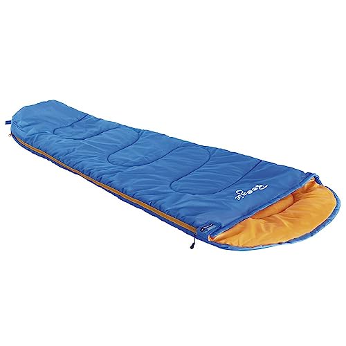 High Peak Kinderschlafsack Boogie, Komforttemperatur 14°C, inkl. Packsack, klein, kuschelig, Camping, Reisen, atmungsaktiv, hautsympathisch, umweltfreundlich, wasserabweisend, PFC-frei, 170x70 cm,750g von High Peak