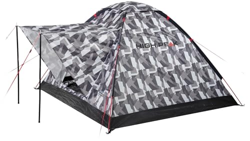 High Peak Kuppelzelt Beaver 3, Campingzelt für 3 Personen, Igluzelt mit Wetterschutz-Dach, Festivalzelt mit Wannenboden, 1500mm wasserdicht, UV 60 Sonnenschutz, Lüftung, Moskitoschutz, Freistehend von High Peak