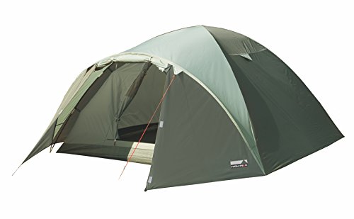 High Peak Kuppelzelt Nevada 3, Campingzelt mit Vorbau, Iglu-Zelt für 3 Personen, doppelwandig, wasserdicht, Ventilationssystem, Wetterschutz-Eingang, Moskitoschutz L 205cm x W 205cm x H 120cm von High Peak