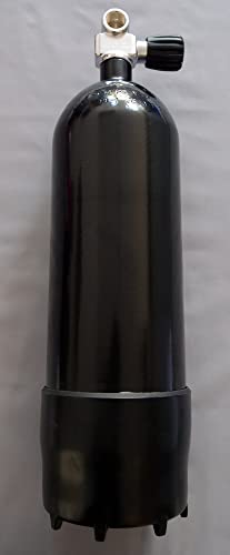 High Tech Diving Tauchflasche 5 Liter 200bar komplett mit Ventil und Standfuss schwarz von High Tech Diving