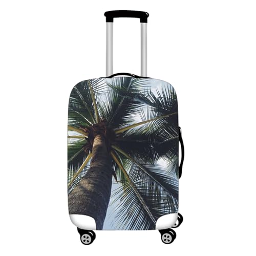 Highdi 18-32 Zoll Kofferschutzhülle, Elastisch Kofferhülle Palmen-Druck Reisekoffer Hülle Trolley Case Schutzhülle, Waschbare Luggage Cover Staubdichte Kofferbezug (Palmen,M) von Highdi