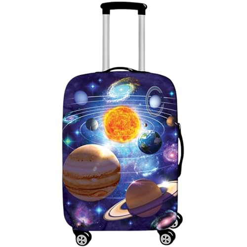 Highdi 18-32 Zoll Kofferschutzhülle, Elastisch Kofferhülle Sternenhimmel-Muster Reisekoffer Hülle Trolley Case Schutzhülle, Waschbare Luggage Cover Staubdichte Kofferbezug (Milchstraße,S) von Highdi