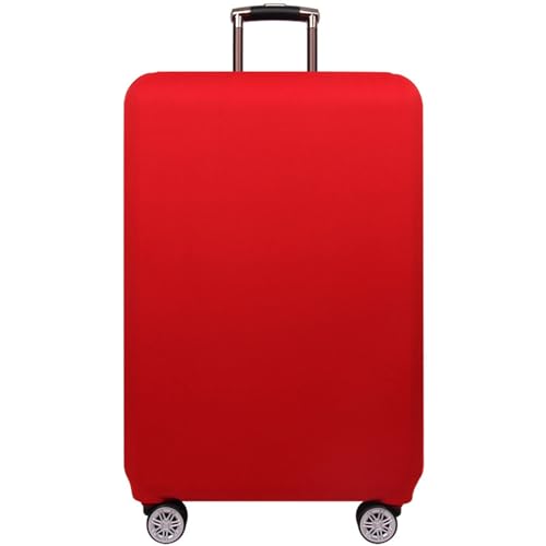 Highdi Einfarbiger Stil Kofferschutzhülle, Elastisch Kofferhülle, Staubdichte Reisekoffer Hülle, Waschbar Koffer Schutzhülle, Kofferhülle mit Reißverschluss (Rot,M (22-24 Zoll)) von Highdi