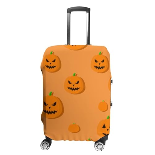 Highdi Kofferschutzhülle, Halloween-Drucke Elastisch Kofferhülle, Staubdichte Reisekoffer Hülle, Waschbar Koffer Schutzhülle, Kofferhülle mit Reißverschluss (Orange,M (22-24 Zoll)) von Highdi