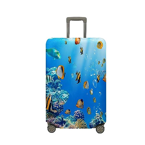 Highdi Ozean Welt Kofferschutzhülle, Elastisch Kofferhülle, Staubdichte Reisekoffer Hülle, Koffer Schutzhülle, Kofferhülle mit Reißverschluss, Waschbar Kofferschutz (Tropischer Fisch,XL (29-32 Zoll)) Highdi Ozean Welt Kofferschutzhülle, Elastisch Kofferhülle, Staubdichte Reisekoffer Hülle, Koffer Schutzhülle, Kofferhülle mit Reißverschluss, Waschbar Kofferschutz (Tropischer Fisch,XL (29-32 Zoll)) von Highdi