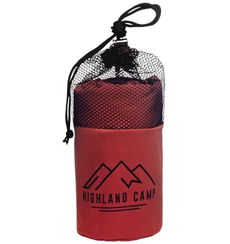 HIGHLAND CAMP Hüttenschlafsack Baumwolle (nur 570g) Mini Schlafsack Ultraleicht - Reiseschlafsack - Ideal für Hostels, Berghütten & Jugendherbergen Marke: Highland Camp… von Highland Camp