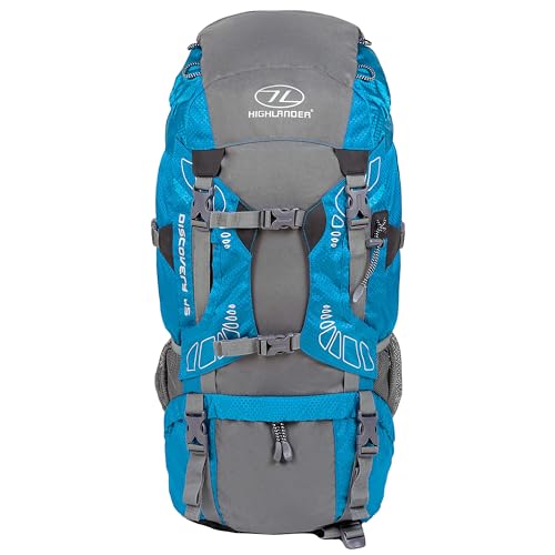 Highlander 45 Liter Discovery Rucksack Leichter Wanderrucksack mit wasserdichter Hülle - Ideal zum Wandern, Reisen, Trekking, Camping und „D of E“ - Türkis Highlander 45 Liter Discovery Rucksack Leichter Wanderrucksack mit wasserdichter Hülle - Ideal zum Wandern, Reisen, Trekking, Camping und „D of E“ - Türkis von Highlander