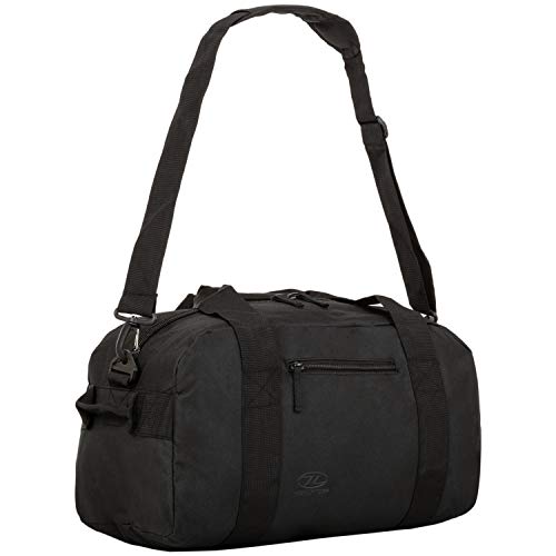 Highlander Cargo Bag 30 Liter Robuste Canvas-Tasche, ideal für die Reise oder als Sporttasche (Schwarz) von Highlander