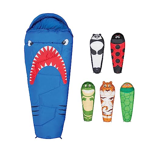 Highlander Kids Creature Schlafsack - Mummy Style Junior Taschen für Sommercamping oder Übernachtungen (Blau) von Highlander