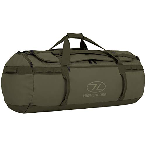 Highlander Storm Kit Bag 120 Liter Die robuste Expeditions-, Reise- und Sportreisetasche für Männer und Frauen, geeignet für alle Wetterbedingungen (Olivgrün) von Highlander