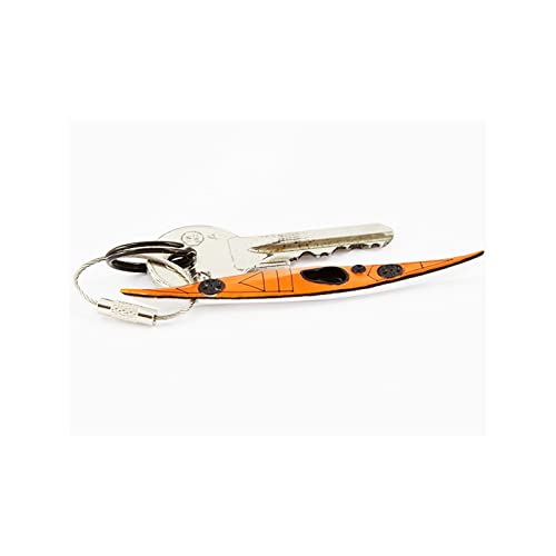 Hiko Hobkey Seekajak Kajak Schlüsselanhänger Geschenkidee Wassersport Gadget, Farbe:Orange von Hiko