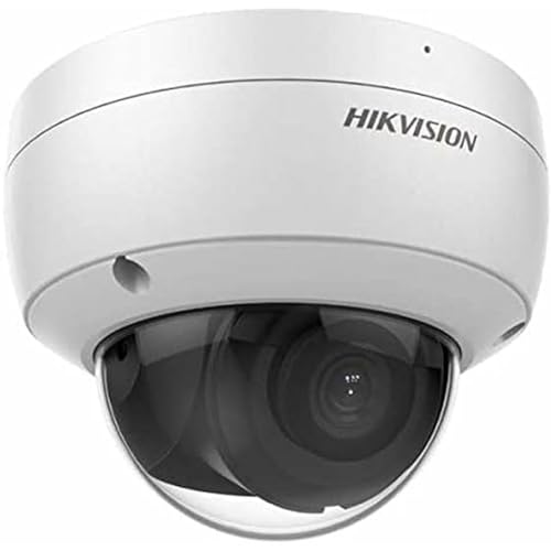 HIKVISION Unisex-Adult NX-841 Mini-DOMO IP 8MPX, IR 30M, ÓPTICA FIJA, ACUSENSE, WDR 120DB, IP67, IK10 12VDC/POE, White, Standard von Hikvision