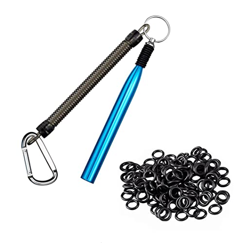 Weiche Kunststoffköder, Wacky Rig Tool, Aluminiumlegierung, Barschangeln, Wacky Worm Kit mit O-Ringen für Köder, Angelzubehör, Blau Weiche Kunststoffköder, Wacky Rig Tool, Aluminiumlegierung, Barschangeln, Wacky Worm Kit mit O-Ringen für Köder, Angelzubehör, Blau von Hilai
