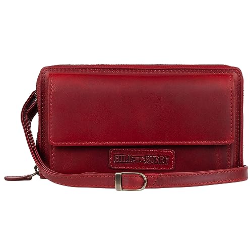 Hill Burry Echtleder Handy Portemonnaie Rinara I Geldbörse | Umhängetasche | Handy Wallet hochwertigem naturgegerbtem Leder | RFID Schutz Red Hill Burry Echtleder Handy Portemonnaie Rinara I Geldbörse | Umhängetasche | Handy Wallet hochwertigem naturgegerbtem Leder | RFID Schutz Red von Hill Burry