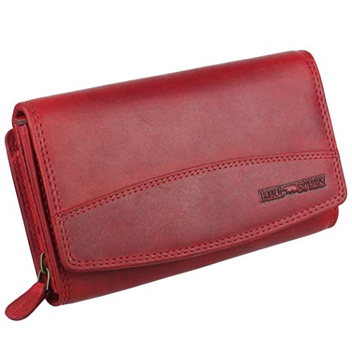 Hill Burry Geldbörse Damen Unisex Herren Portemonnaie echt naturgegerbt Leder | viel Stauraum | Scheinfach | Münzfach| Brieftasche | Geldbeutel | Wallet | RFID Schutz Red Hill Burry Geldbörse Damen Unisex Herren Portemonnaie echt naturgegerbt Leder | viel Stauraum | Scheinfach | Münzfach| Brieftasche | Geldbeutel | Wallet | RFID Schutz Red von Hill Burry