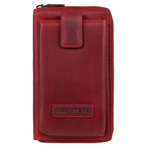 Hill Burry Leder Handy Portemonnaie I Geldbörse | Umhängetasche | Handy-Wallet aus hochwertigem naturgegerbtem Leder | RFID Schutz Hill Burry Leder Handy Portemonnaie I Geldbörse | Umhängetasche | Handy-Wallet aus hochwertigem naturgegerbtem Leder | RFID Schutz von Hill Burry