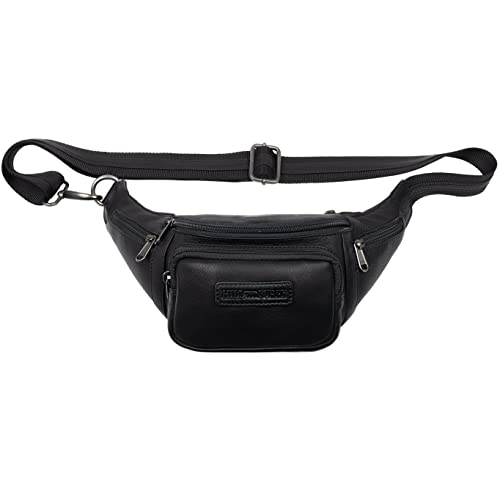 Hill Burry Umhängetasche - Unisex | Echtes Leder | Robuste Verarbeitung und hervorragendes Handling | Professionelle Bauchtasche | DREI Fächer 3044 Black Hill Burry Umhängetasche - Unisex | Echtes Leder | Robuste Verarbeitung und hervorragendes Handling | Professionelle Bauchtasche | DREI Fächer 3044 Black von Hill Burry