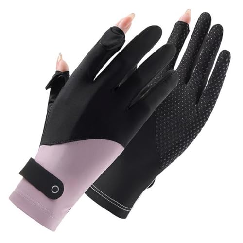 HilyBony Sommer-Sonnenblock-Handschuhe für Damen, UV-Schutz, Fahrhandschuhe, Vollfinger, Touchscreen-Outdoor-Handschuhe von HilyBony