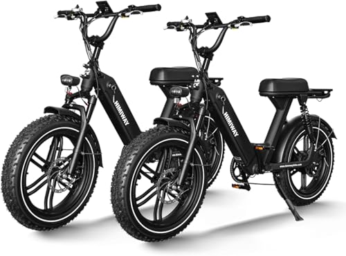 Himiway Escape Pro Ebike 48V 17,5Ah Akku Elektrofahrrad 20" X4,0 E-Mountainbike 50-80 km doppeltes Stoßdämpfersystem 7-Gang mit 20cm Rücksitz zum Pendeln von Himiway